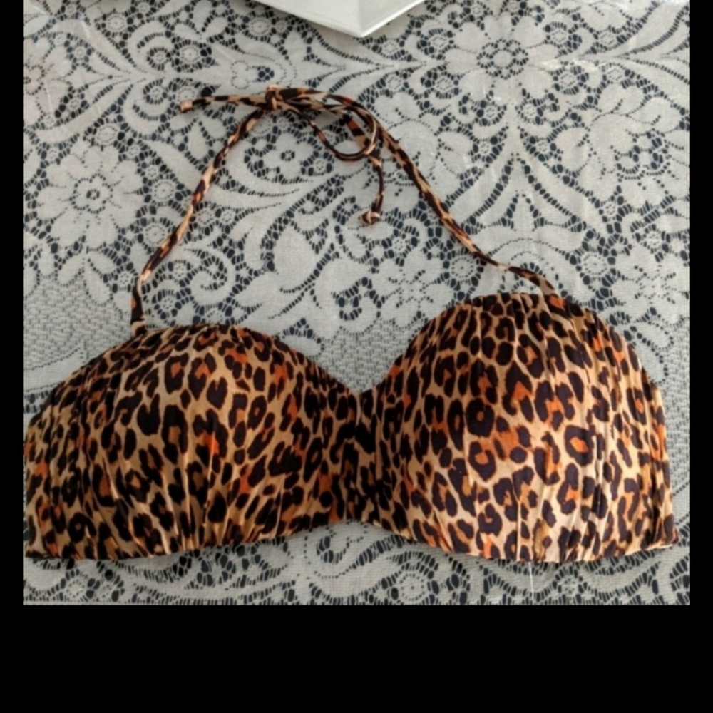 Women's Fashion Bra Brallete Bikini Top Animal Print Festival Party Retro